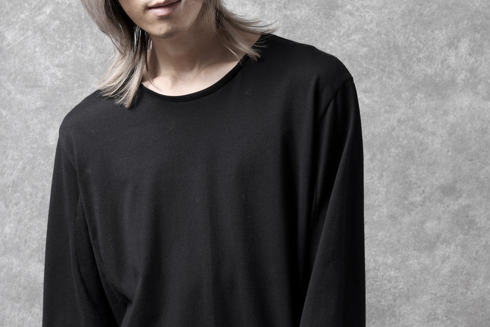 Load image into Gallery viewer, black crow x LOOM exclusive long sleeve tops / suvin cotton jersey (black)