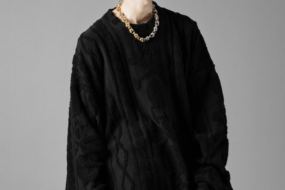 Load image into Gallery viewer, MASTERMIND WORLD OG ARAN SWEAT SHIRT (BLACK)