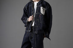 画像をギャラリービューアに読み込む, FULLCOUNT WWⅡ model Brown Cotton Denim Jacket / 13.7oz Zimbabwe Selvedge Denim (INDIGO BLUE / ONE WASHED)
