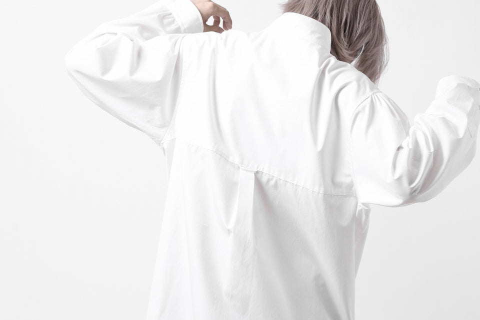 画像をギャラリービューアに読み込む, Y's for men CROSSED CHEST POCKET SHIRT / COTTON BROAD (WHITE)