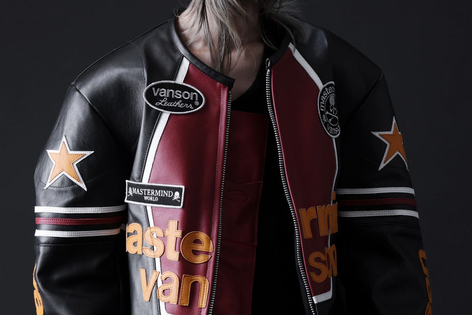 画像をギャラリービューアに読み込む, mastermind WORLD × VANSON STAR JACKET (BLACK)