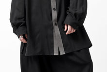 画像をギャラリービューアに読み込む, Y's for men SWITCHING COLLAR-PLACKET SHIRT / CELLULOSE LINEN (BLACK)