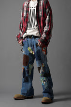 画像をギャラリービューアに読み込む, READYMADE HIPPIE DENIM PANTS / VINTAGE REMAKE + ART CRAFT (BLUE)