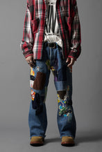 画像をギャラリービューアに読み込む, READYMADE HIPPIE DENIM PANTS / VINTAGE REMAKE + ART CRAFT (BLUE)