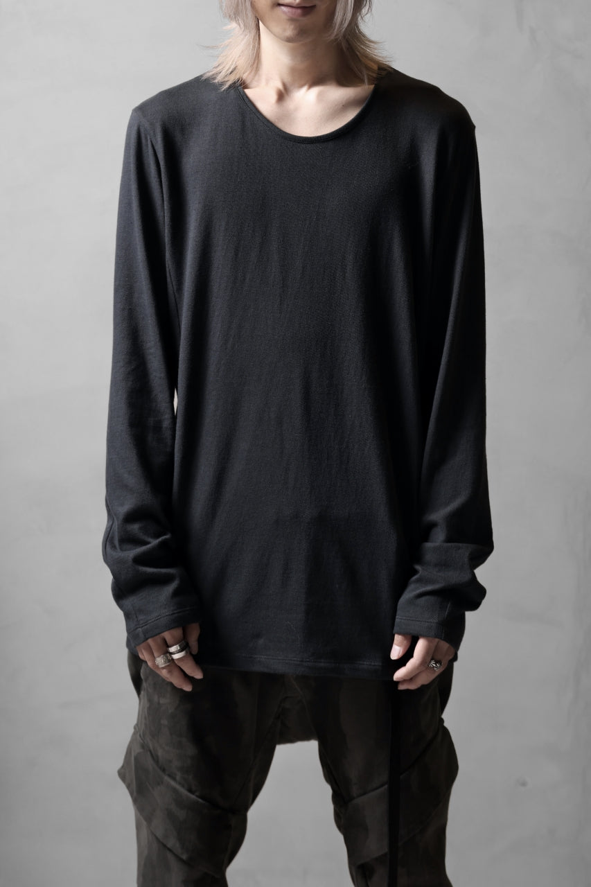 画像をギャラリービューアに読み込む, black crow x LOOM exclusive long sleeve tops / soft cotton jersey (d.grey)