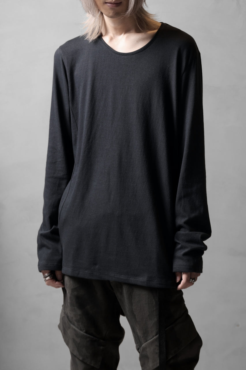 画像をギャラリービューアに読み込む, black crow x LOOM exclusive long sleeve tops / soft cotton jersey (d.grey)