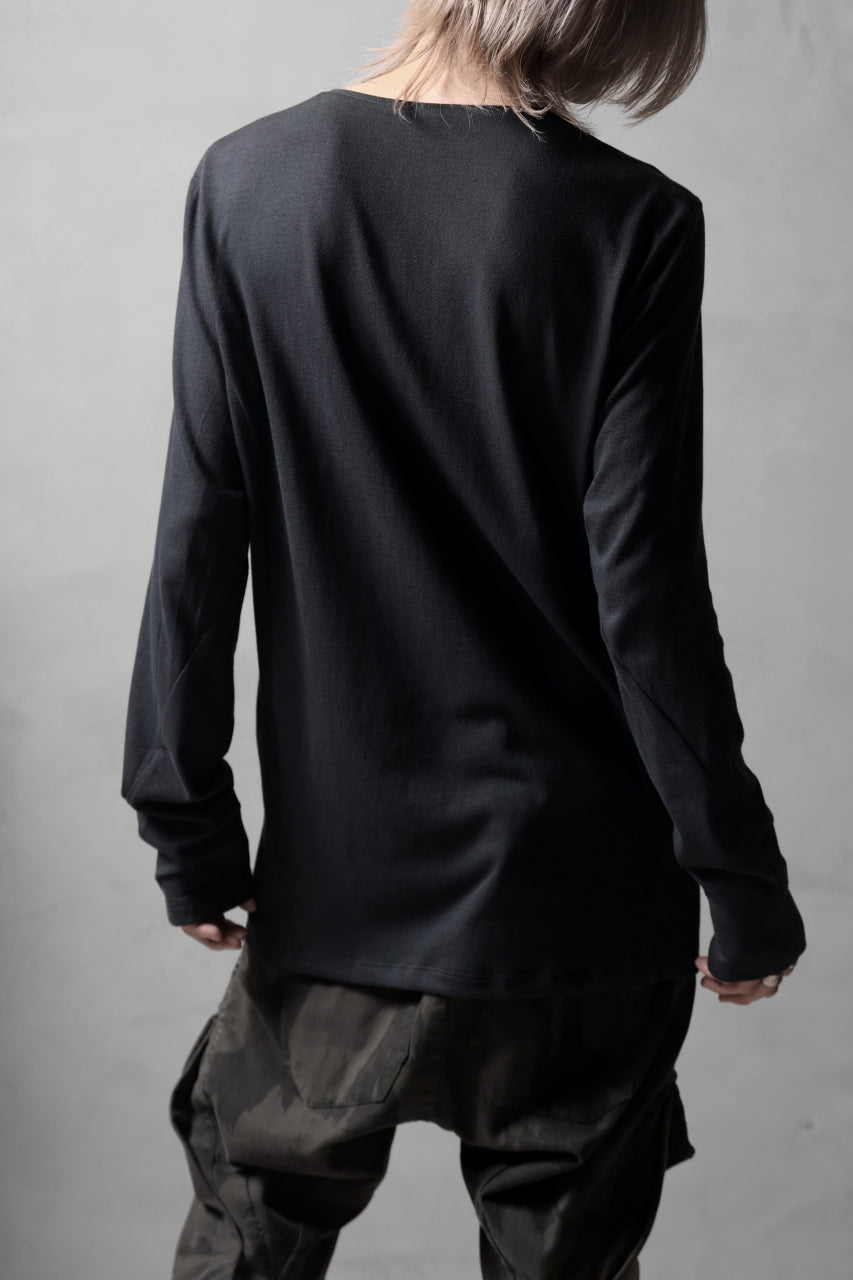 画像をギャラリービューアに読み込む, black crow x LOOM exclusive long sleeve tops / soft cotton jersey (d.grey)