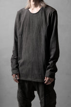 Load image into Gallery viewer, black crow x LOOM exclusive long sleeve tops / sumi dyed cotton jersey (carbon)