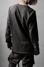 Load image into Gallery viewer, black crow x LOOM exclusive long sleeve tops / sumi dyed cotton jersey (carbon)