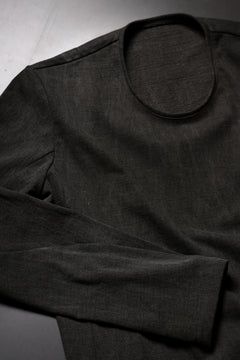 Load image into Gallery viewer, black crow x LOOM exclusive long sleeve tops / sumi dyed cotton jersey (carbon)