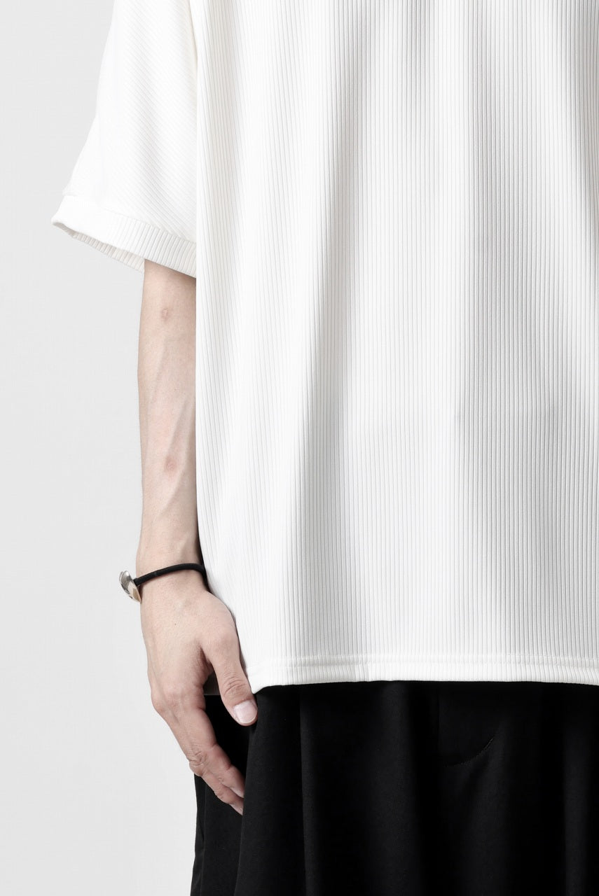 画像をギャラリービューアに読み込む, N/07 DOLMAN SHORT SLEEVE TEE / AQUASUITING THICK RIB (WHITE)