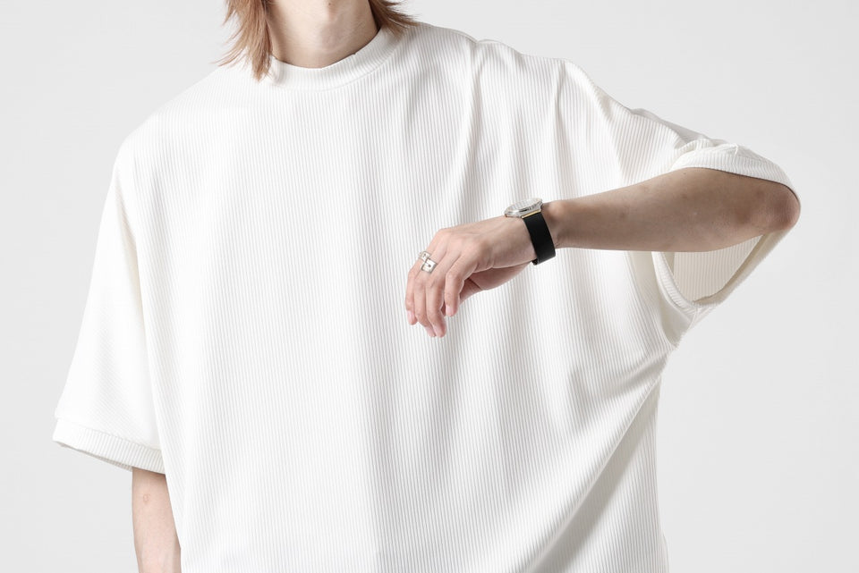 画像をギャラリービューアに読み込む, N/07 DOLMAN SHORT SLEEVE TEE / AQUASUITING THICK RIB (WHITE)