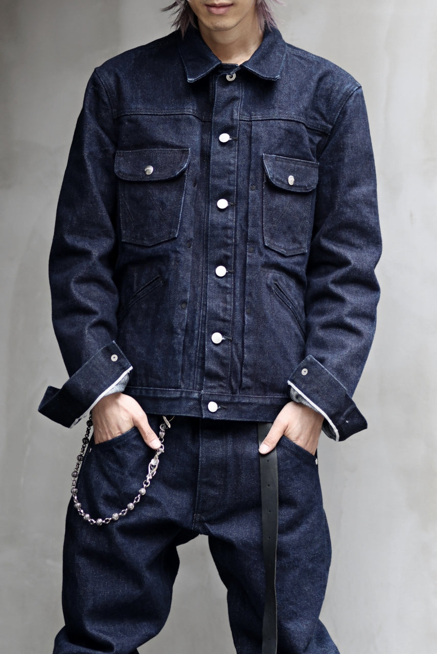 画像をギャラリービューアに読み込む, ISAMU KATAYAMA BACKLASH xx Wrangler 19oz ORIGINAL SELVEDGE DENIM JACKET (INDIGO)