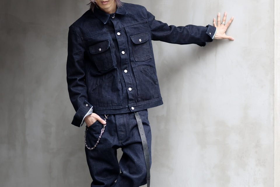 Load image into Gallery viewer, ISAMU KATAYAMA BACKLASH xx Wrangler 19oz ORIGINAL SELVEDGE DENIM JACKET (INDIGO)