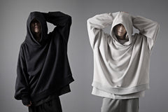 画像をギャラリービューアに読み込む, thom/krom EXTRA OVERSIZED FIT HOODIE / ELASTIC COTTON SWEAT (BLACK)