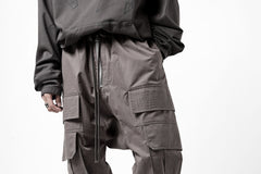 画像をギャラリービューアに読み込む, A.F ARTEFACT FRONT ZIP CARGO SARROUEL EASY PANTS (GREY)