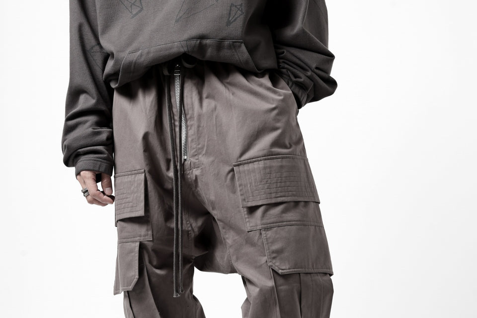 画像をギャラリービューアに読み込む, A.F ARTEFACT FRONT ZIP CARGO SARROUEL EASY PANTS (GREY)