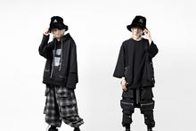 画像をギャラリービューアに読み込む, A.F ARTEFACT HEM-STRING WIDE CARGO PANTS / OMBRE FLANNEL(BLACK x WHITE)