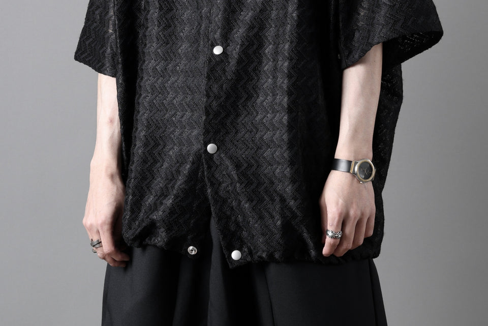 画像をギャラリービューアに読み込む, A.F ARTEFACT SNAPPED SQUEEZING SHIRT / SHADOW LACE (BLACK)