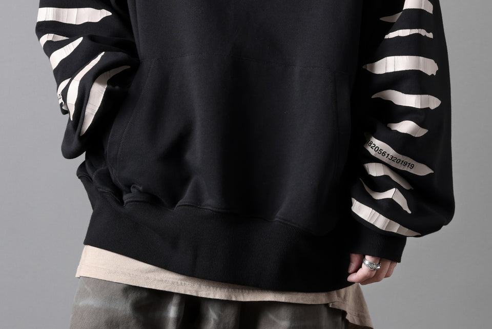画像をギャラリービューアに読み込む, A.F ARTEFACT JUMBO SWEAT HOODIE / PRINT TYPE-B (BLACK)