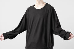 画像をギャラリービューアに読み込む, COLINA TUCK SWEAT TOPS / SUPER 140s WASHABLE WOOL (EBONY)