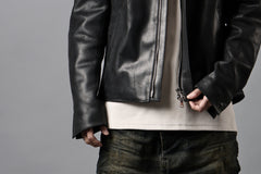 画像をギャラリービューアに読み込む, ierib EX-Collared Zip Jacket / Horse Nubuck Leather (BLACK)