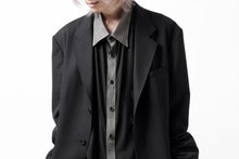 画像をギャラリービューアに読み込む, Y's for men SWITCHING COLLAR-PLACKET SHIRT / CELLULOSE LINEN (BLACK)