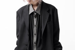 画像をギャラリービューアに読み込む, Y's for men SWITCHING COLLAR-PLACKET SHIRT / CELLULOSE LINEN (BLACK)