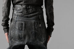 画像をギャラリービューアに読み込む, BORIS BIDJAN SABERI CROPPED TROUSER / VINYL PROCESSED & NICKEL PRESSED & ACID DYED "P15.4 CUSTOM BF-FKU10002" (DIRTY ACID DENIM)