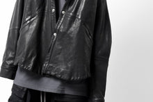 画像をギャラリービューアに読み込む, A.F ARTEFACT SNAPPED COCOON SHIRT-JACKET / SOFT GOAT LEATHER (BLACK)