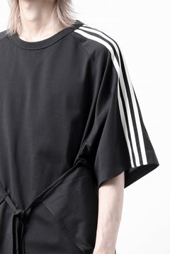 画像をギャラリービューアに読み込む, Y-3 Yohji Yamamoto SAIL CLOSURE SHORT SLEEVE TEE (BLACK)