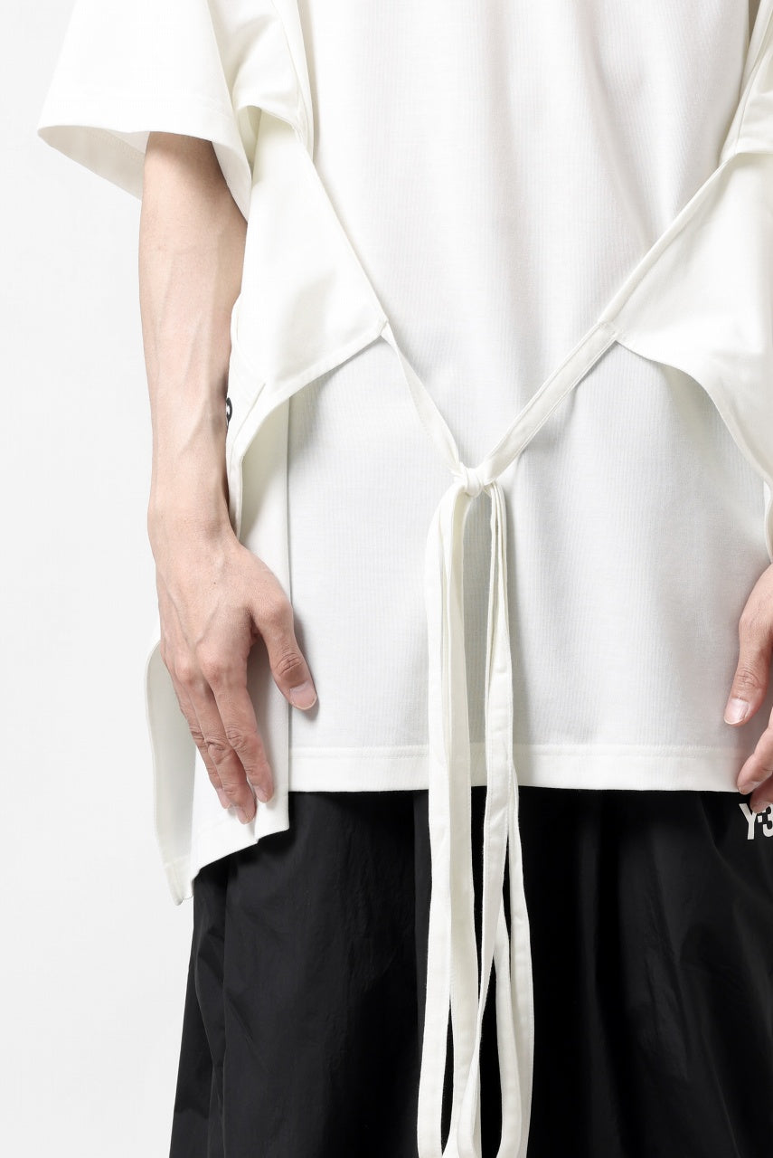 画像をギャラリービューアに読み込む, Y-3 Yohji Yamamoto SAIL CLOSURE SHORT SLEEVE TEE (OFF WHITE)