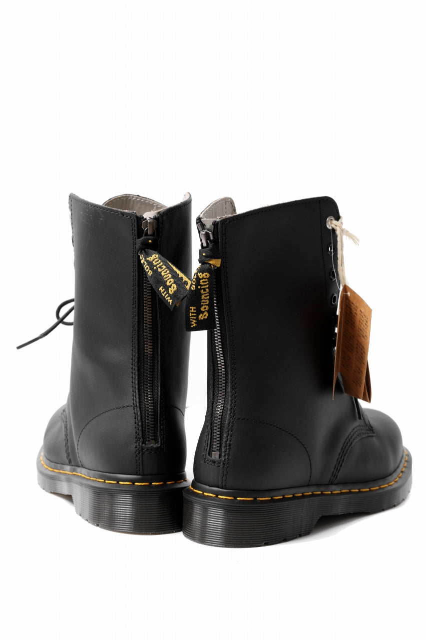 Y's x Dr. Martens 10-EYES BACK ZIP BOOTS 1490 / SMOOTH COWHIDE (BLACK)