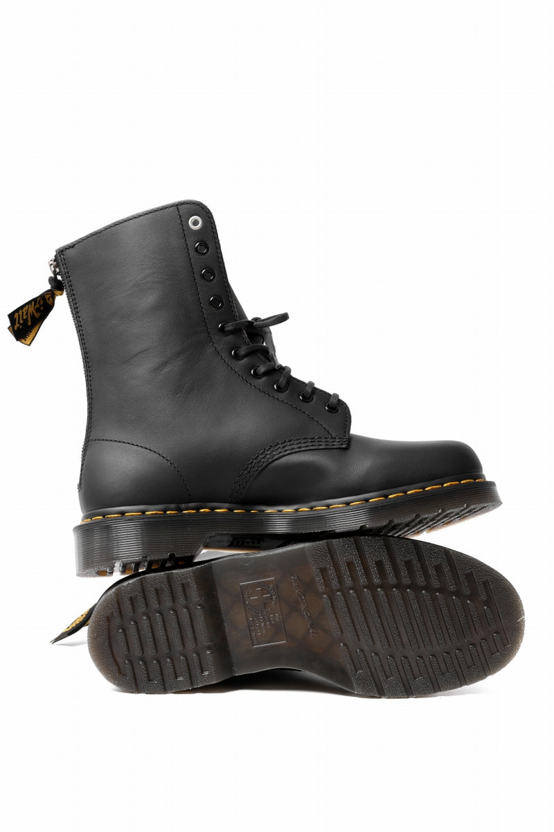 Y's x Dr. Martens 10-EYES BACK ZIP BOOTS 1490 / SMOOTH COWHIDE (BLACK)