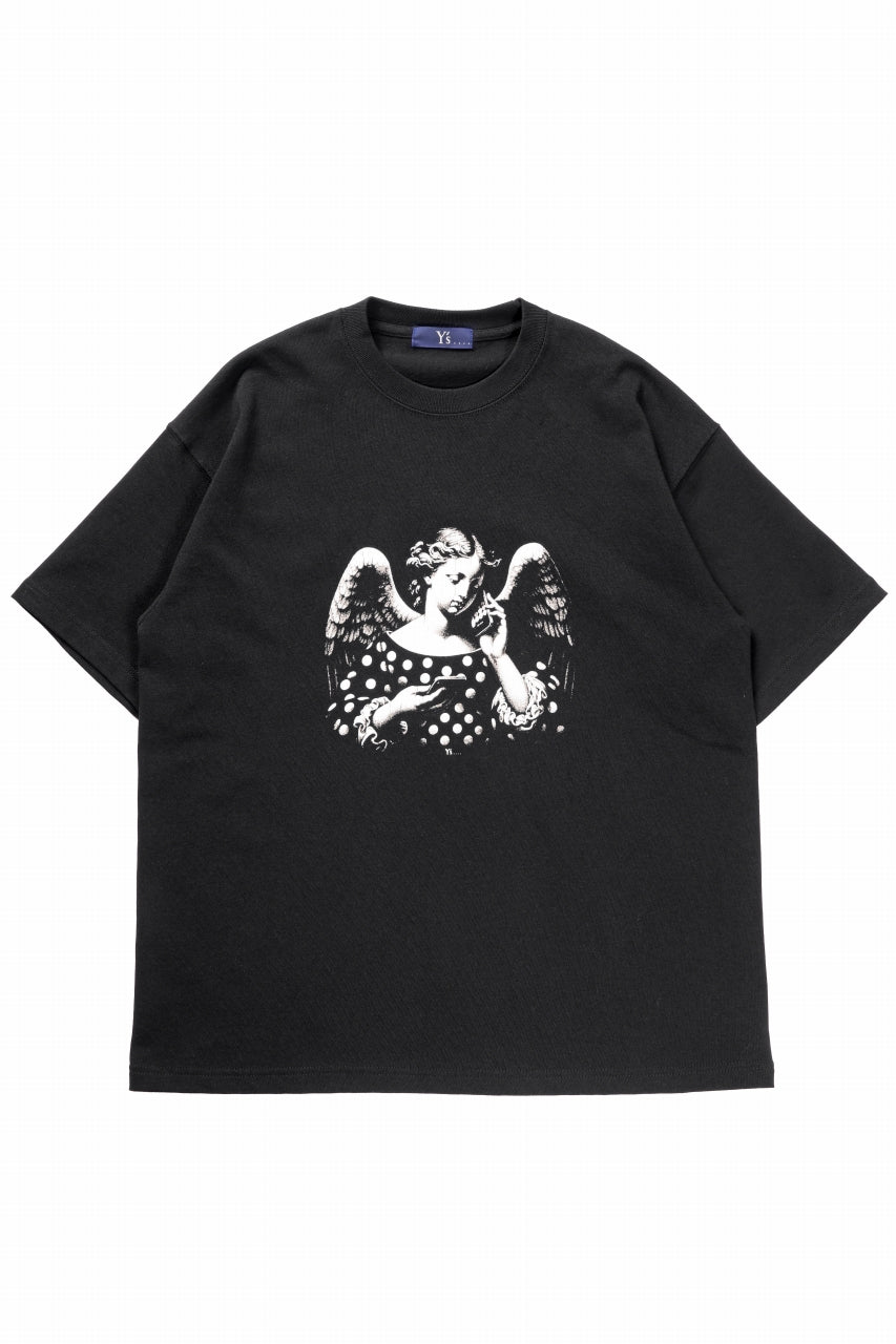 画像をギャラリービューアに読み込む, Y's.... ANGEL PRINT T SHIRT A (BLACK)