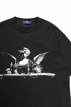 画像をギャラリービューアに読み込む, Y's.... ANGEL PRINT T SHIRT C (BLACK)