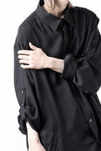 画像をギャラリービューアに読み込む, Y's for men BIG SHIRT / CELLULOSE LAWN (BLACK)