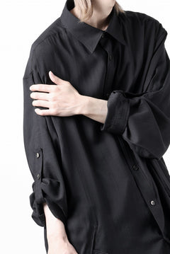画像をギャラリービューアに読み込む, Y's for men BIG SHIRT / CELLULOSE LAWN (BLACK)