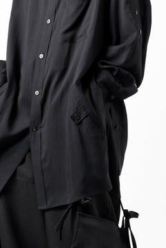 画像をギャラリービューアに読み込む, Y's for men BIG SHIRT / CELLULOSE LAWN (BLACK)