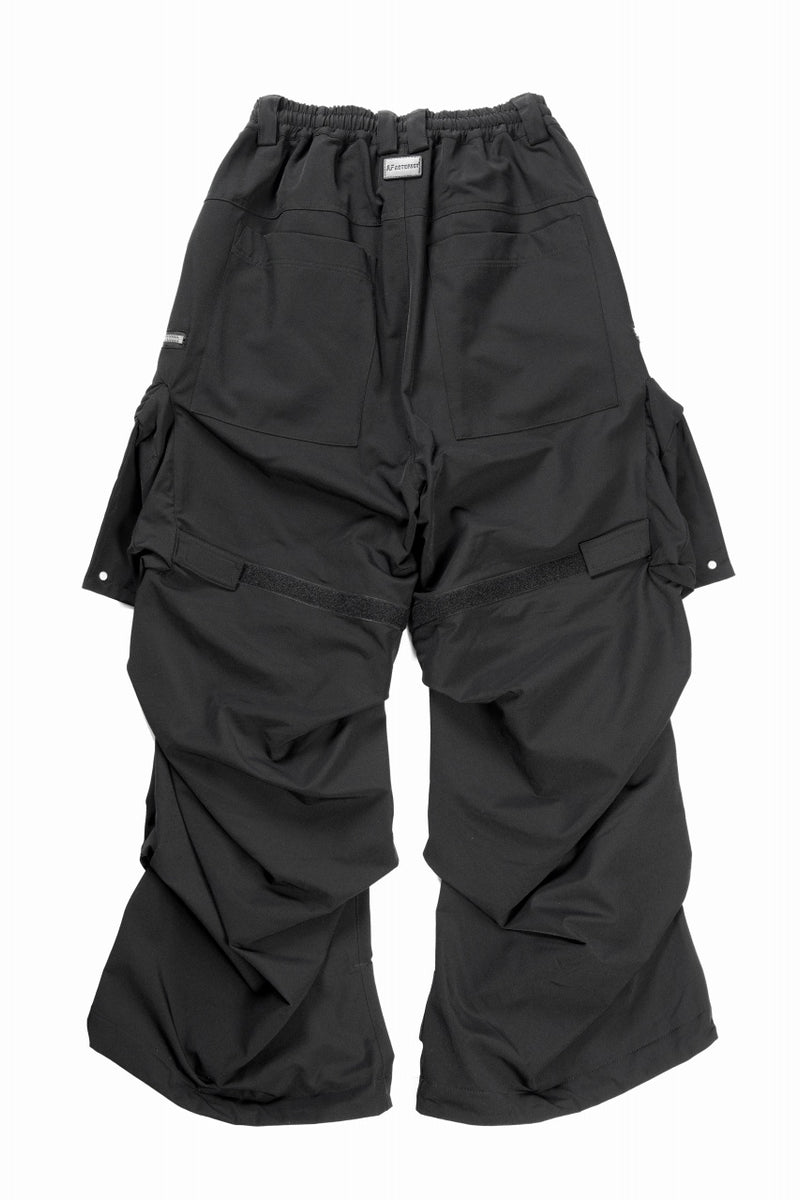 A.F ARTEFACT MULTI FLAP WIDE PANTS / TECH SMOOTH (BLACK) | エー