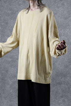 画像をギャラリービューアに読み込む, atelier AMBER SHIWA DYE LONG T-SHIRTS (yellow)