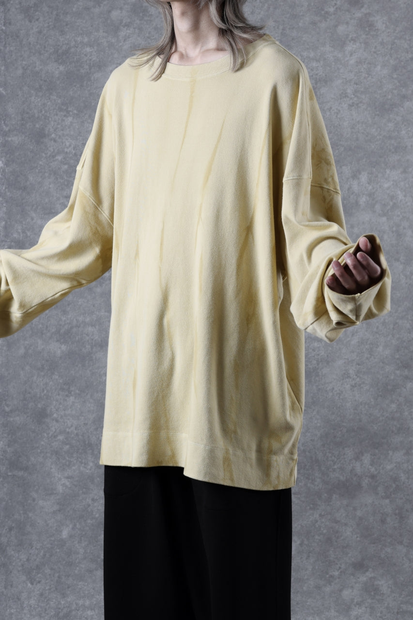 画像をギャラリービューアに読み込む, atelier AMBER SHIWA DYE LONG T-SHIRTS (yellow)
