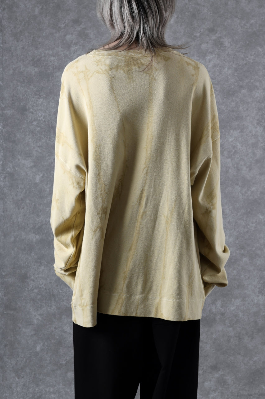 画像をギャラリービューアに読み込む, atelier AMBER SHIWA DYE LONG T-SHIRTS (yellow)