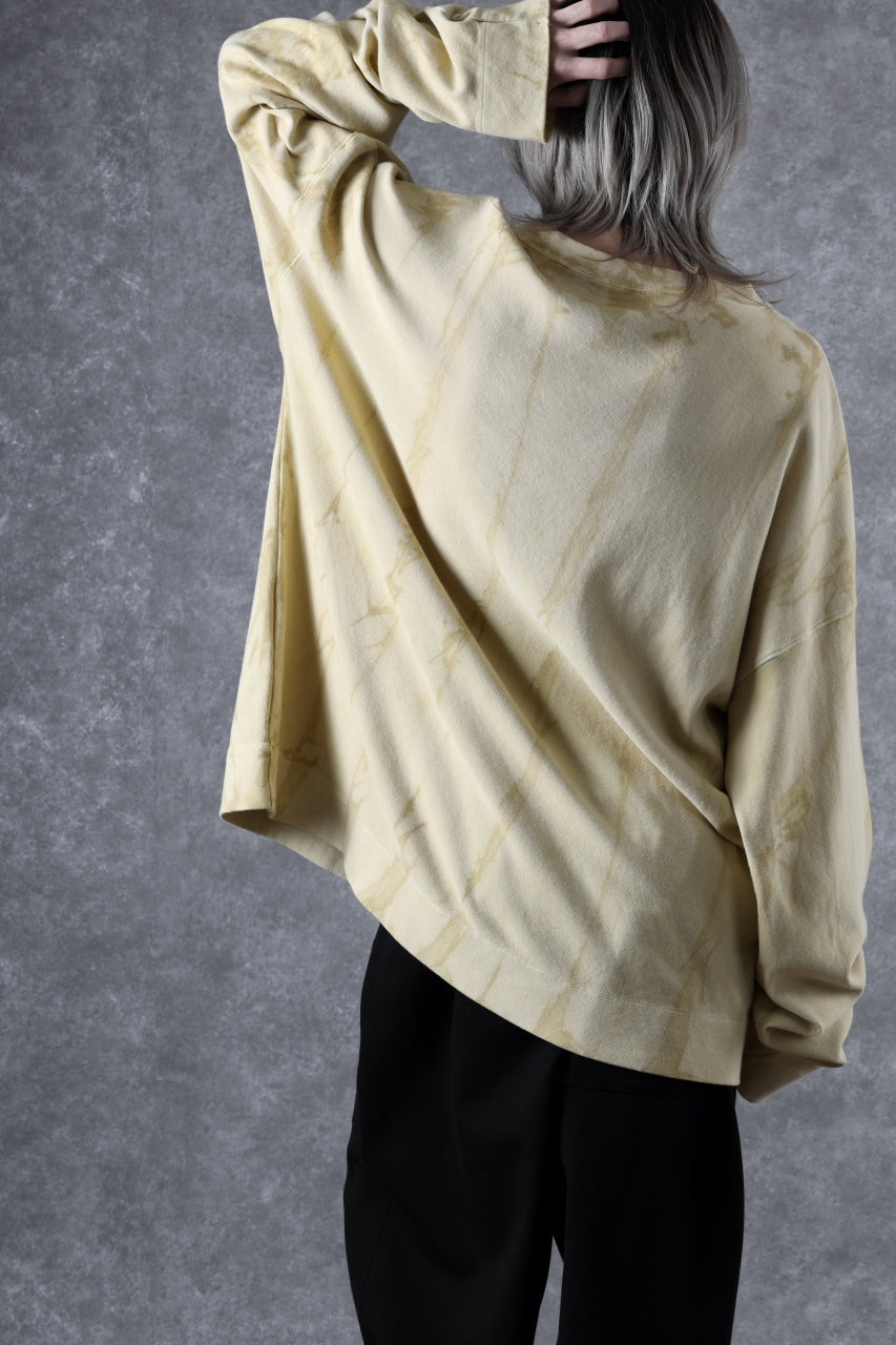 画像をギャラリービューアに読み込む, atelier AMBER SHIWA DYE LONG T-SHIRTS (yellow)