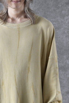 画像をギャラリービューアに読み込む, atelier AMBER SHIWA DYE LONG T-SHIRTS (yellow)