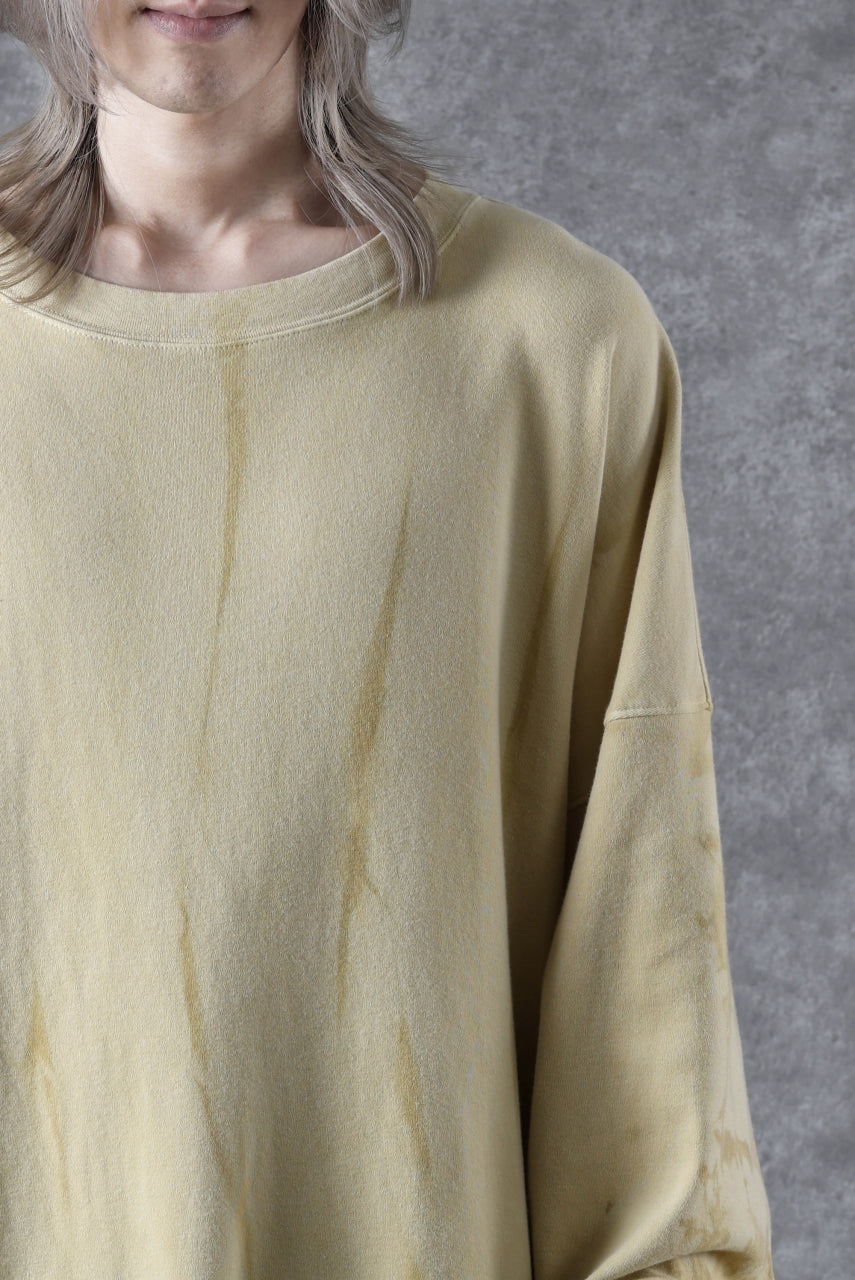 画像をギャラリービューアに読み込む, atelier AMBER SHIWA DYE LONG T-SHIRTS (yellow)