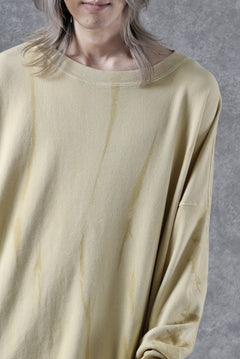 画像をギャラリービューアに読み込む, atelier AMBER SHIWA DYE LONG T-SHIRTS (yellow)