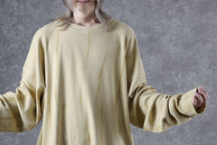 画像をギャラリービューアに読み込む, atelier AMBER SHIWA DYE LONG T-SHIRTS (yellow)