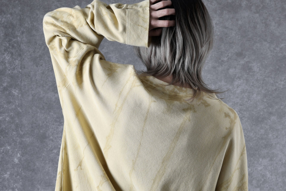 画像をギャラリービューアに読み込む, atelier AMBER SHIWA DYE LONG T-SHIRTS (yellow)