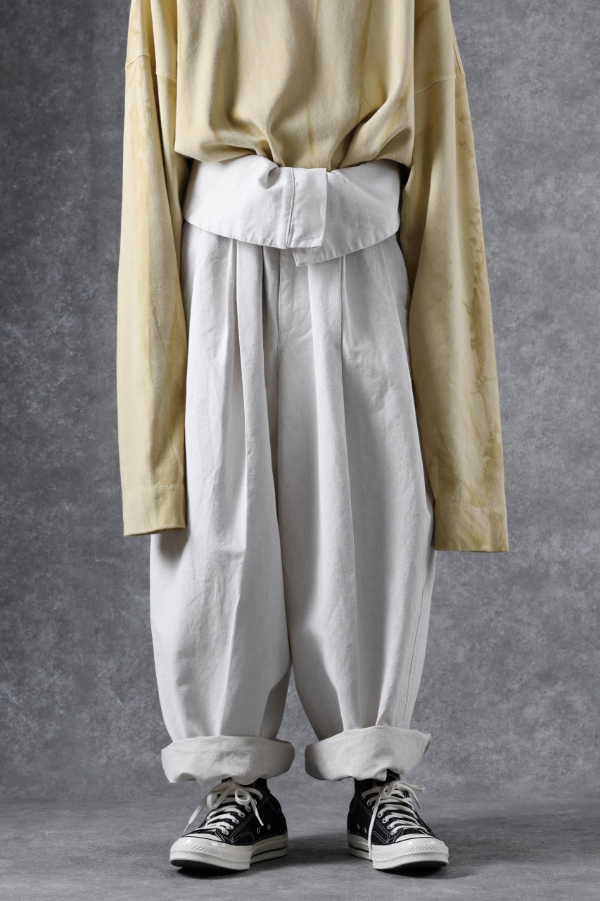 画像をギャラリービューアに読み込む, atelier AMBER TURN BACK PANTS PIG PT (white)